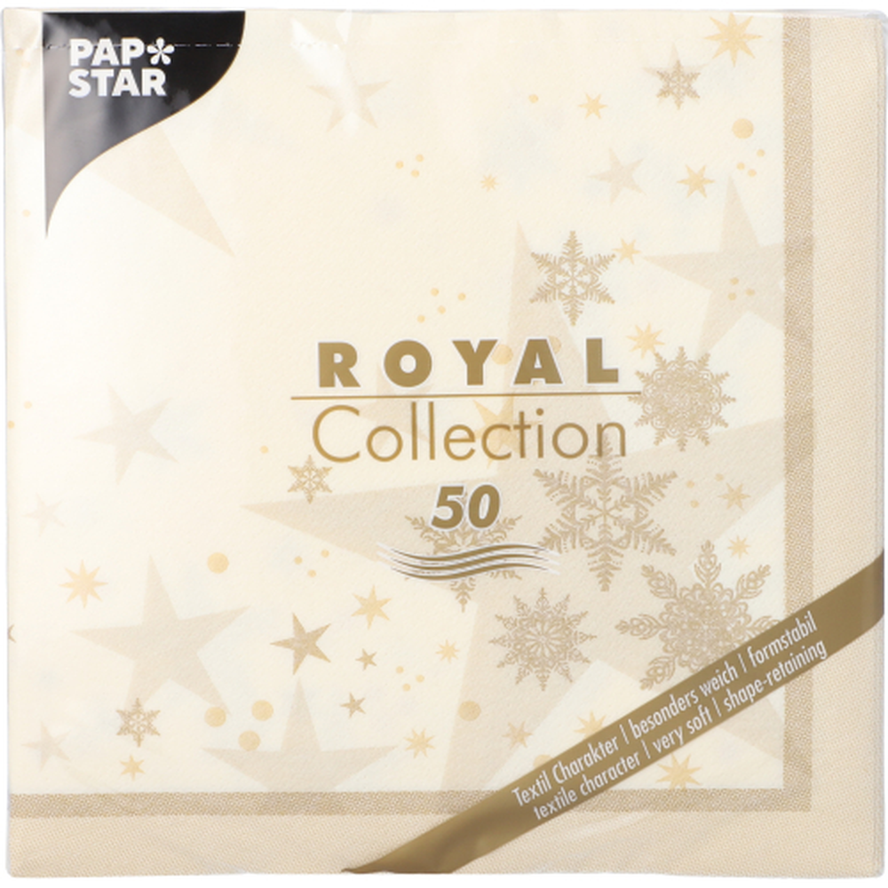 PAPSTAR Servietten ROYAL Collection 1/4-Falz 40 cm x 40 cm champagner Sta