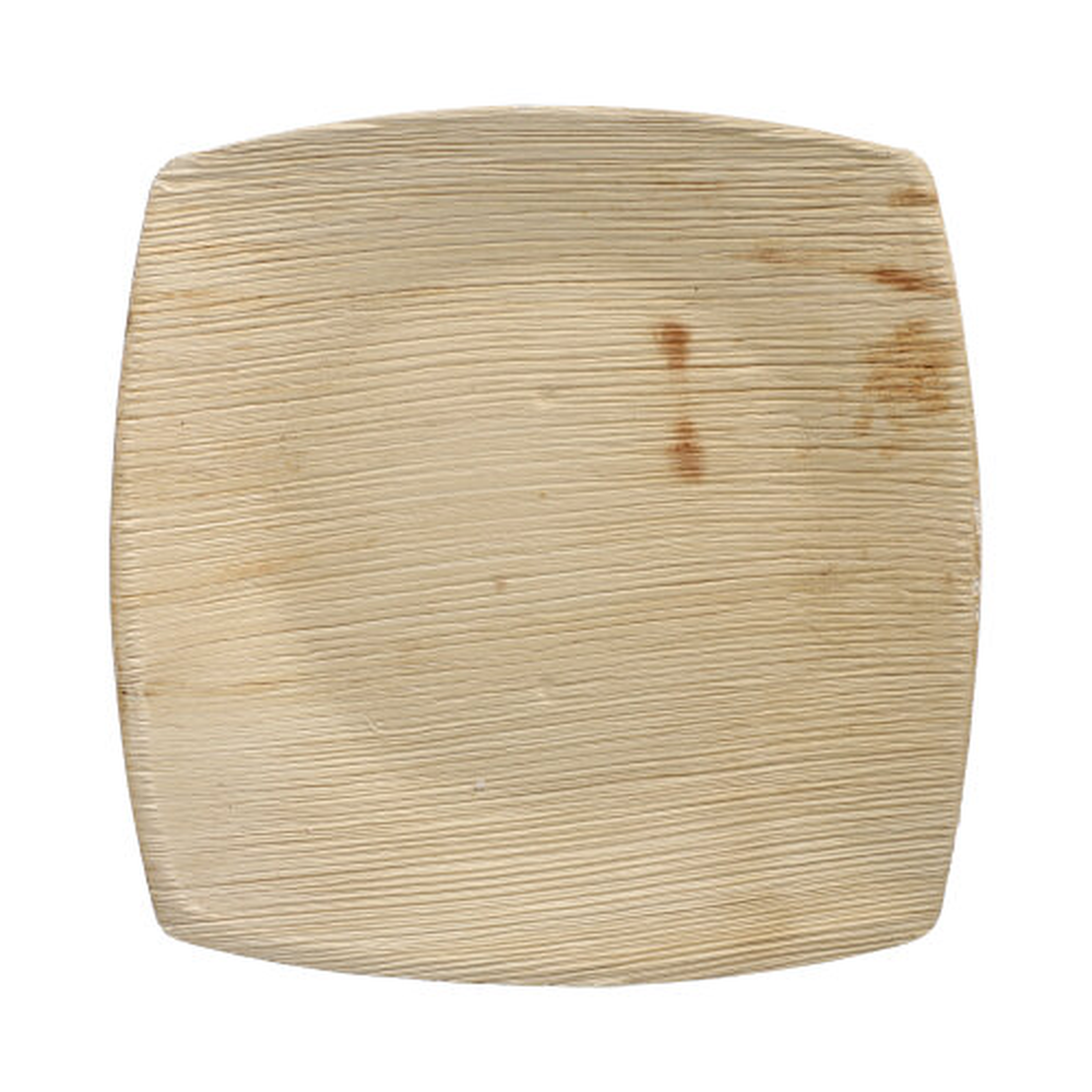 Papstar Teller, Palmblatt "pure" 20 cm x 20 cm natur "QUADRATO"