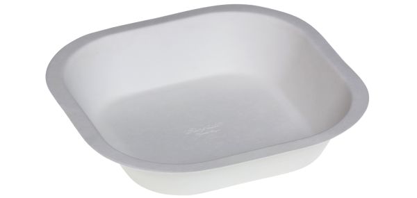 Pacovis Teller quadrat tief Zuckerrohr, 178x178x35mm, nat