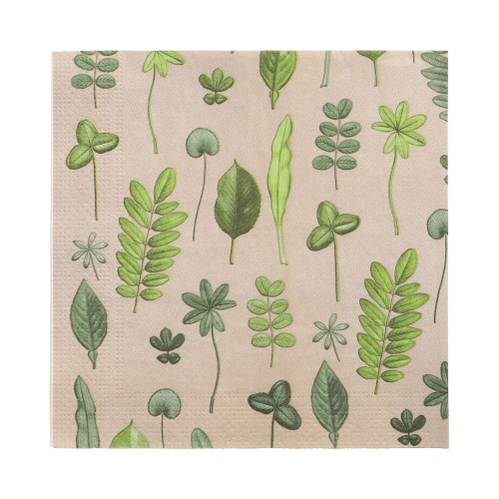 Papstar Servietten, 3-lagig 1/4-Falz 33 cm x 33 cm "Botanical Fantasy"