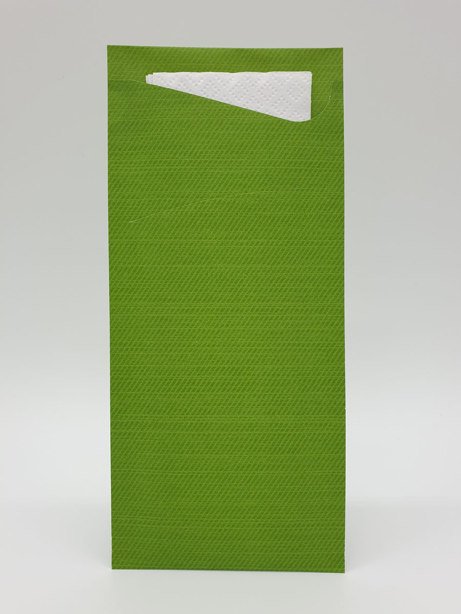 Duni Sacchetto Zelltuch 190 x 85 mm leaf green/weiß