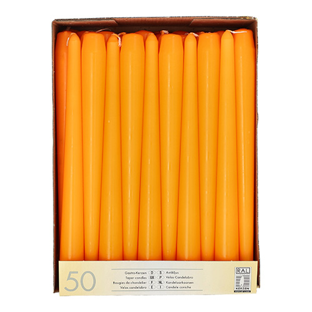 Papstar Leuchterkerzen Ø 2,2 cm · 25 cm orange