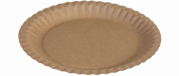 Pacovis Kartonteller Kraft braun, naturesse, rund, Ø230mm