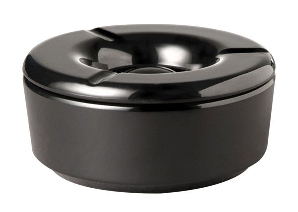 APS Wind-Aschenbecher -CASUAL- Ø 11,5 cm, H: 5 cm , Melamin, schwarz