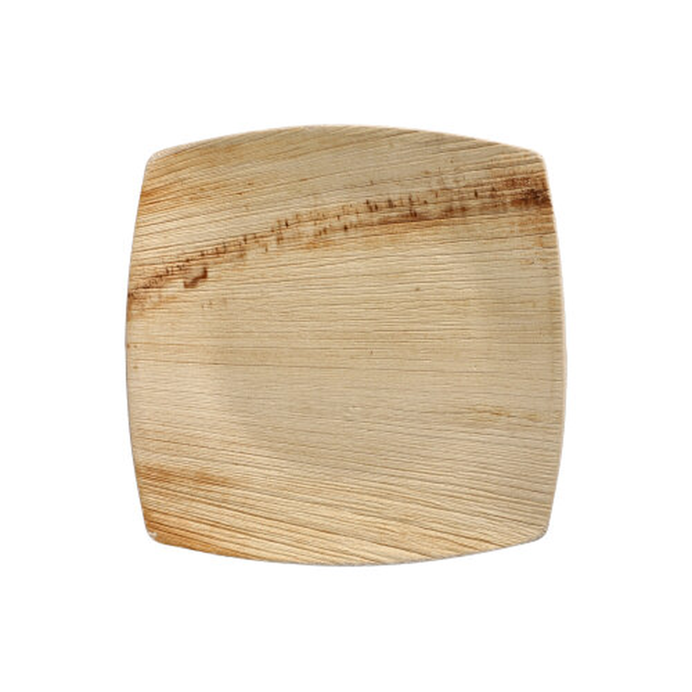 Papstar Teller, Palmblatt "pure" 15 cm x 15 cm natur "QUADRATO"