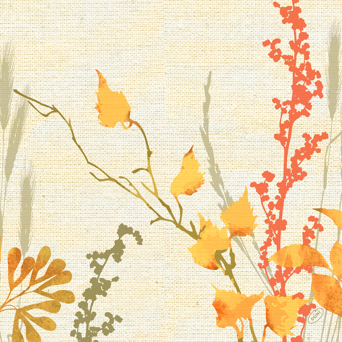 Duni Klassikserviertten 40x40 cm 3-lagig Fall Beauty 1/4 Falz