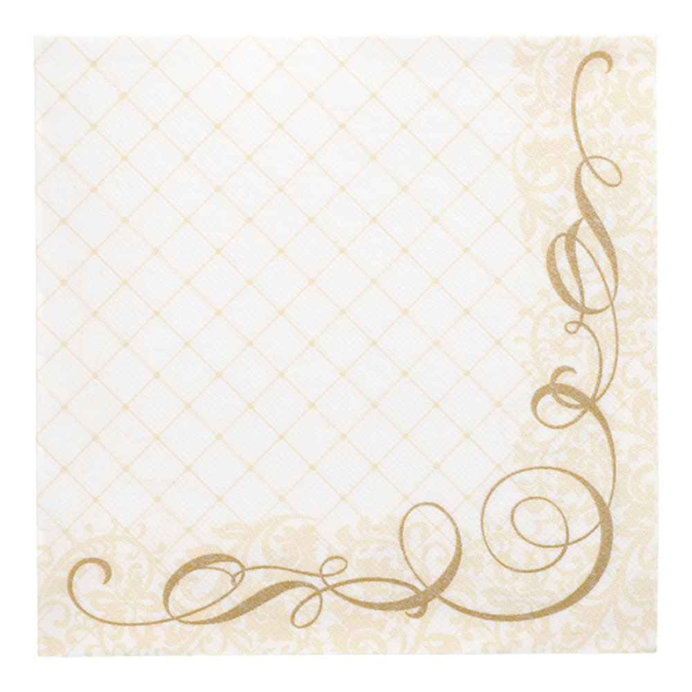 Papstar Servietten "ROYAL Collection" 1/4-Falz 40 cm x 40 cm gold "Megan"