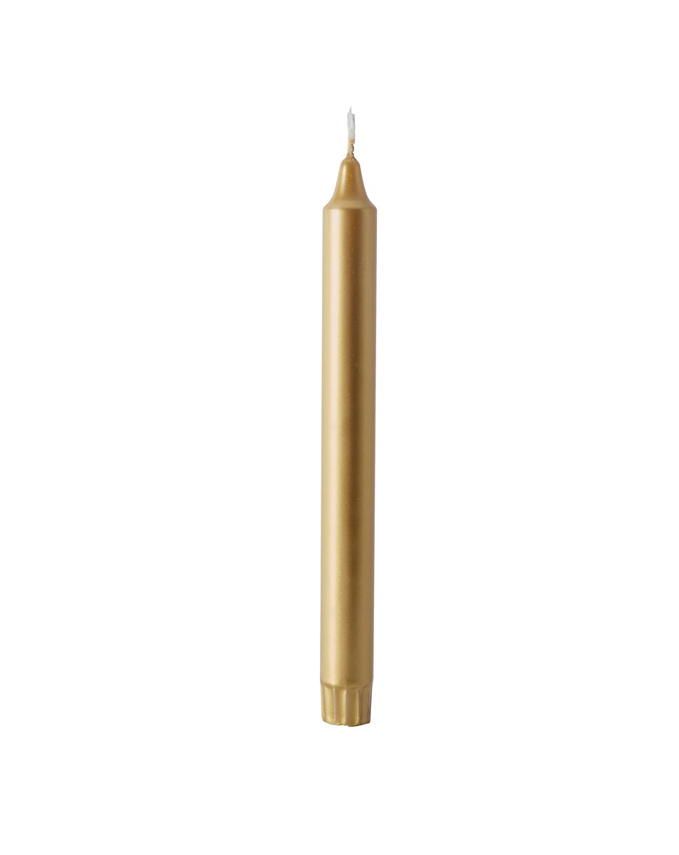 Duni Kronenkerzen 100% Stearin, 9h 250 x 22 mm gold