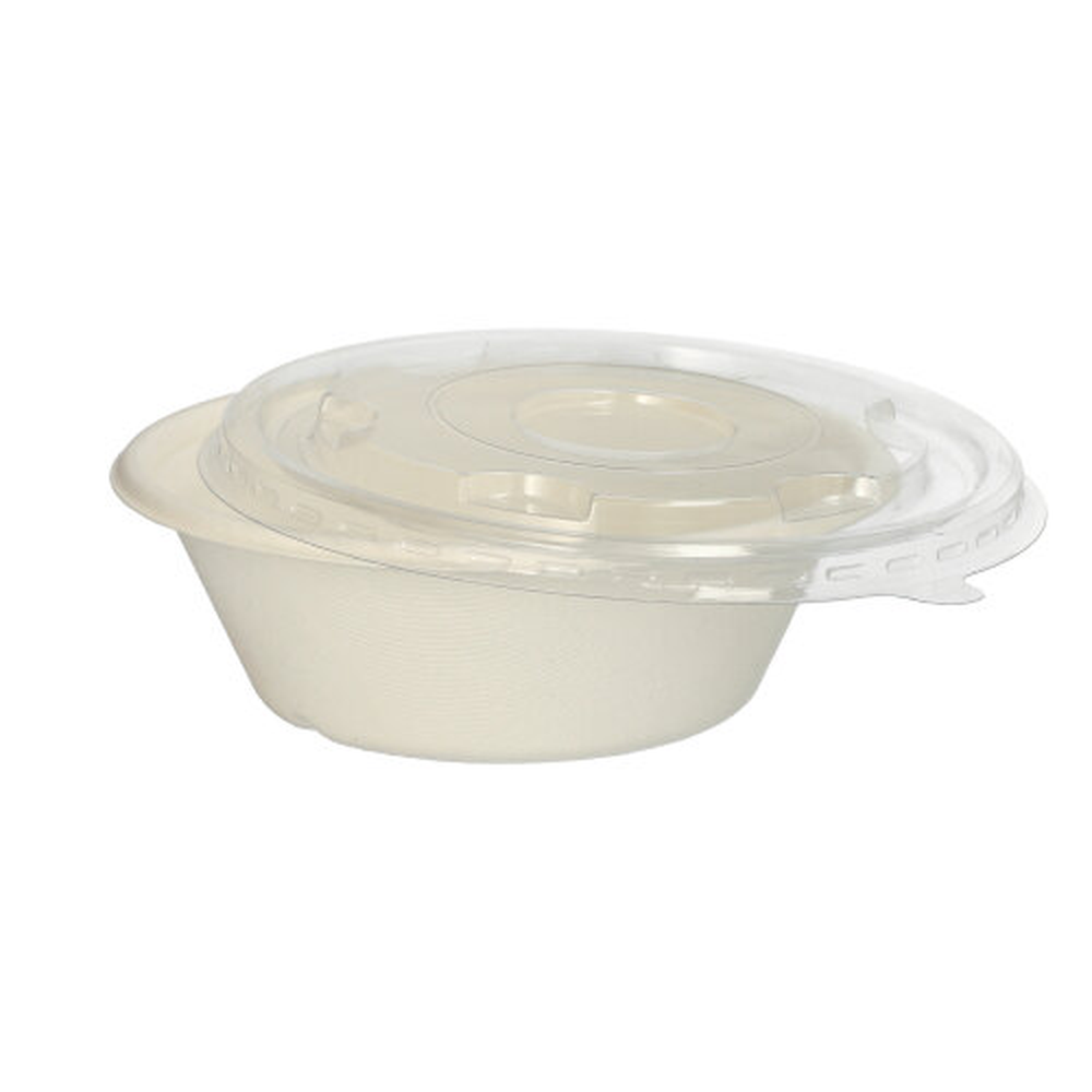 Papstar Schalen, Zuckerrohr "pure" 600 ml Ø 17 cm · 5,5 cm weiss