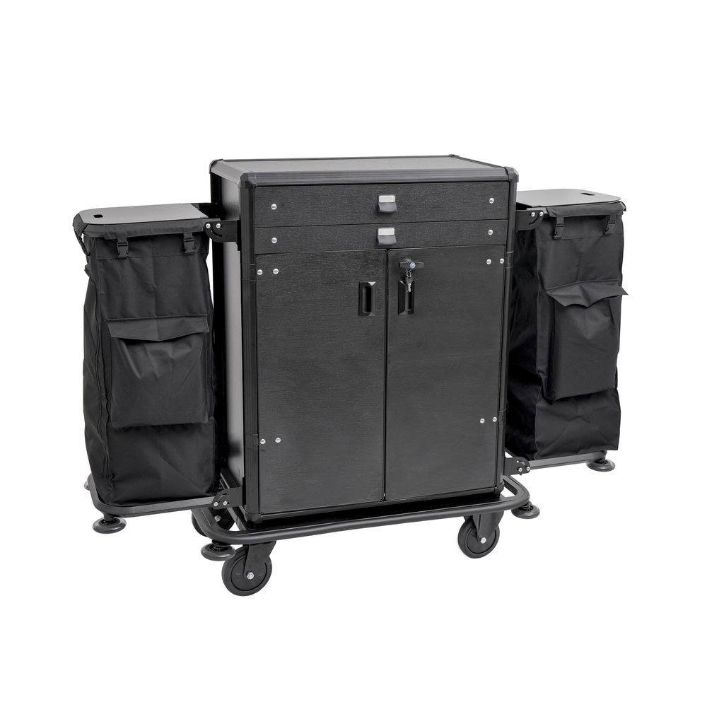 WAS Zimmerservicewagen, 80 x 50 x 130 cm, Aluminium, HPL, ABS-Kunststoff