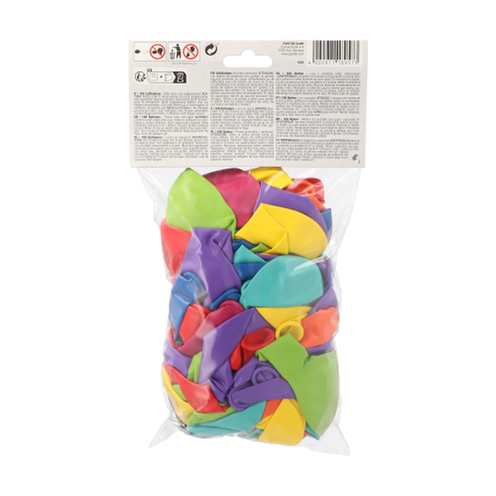 Papstar Luftballons rund Ø 25 cm farbig sortiert