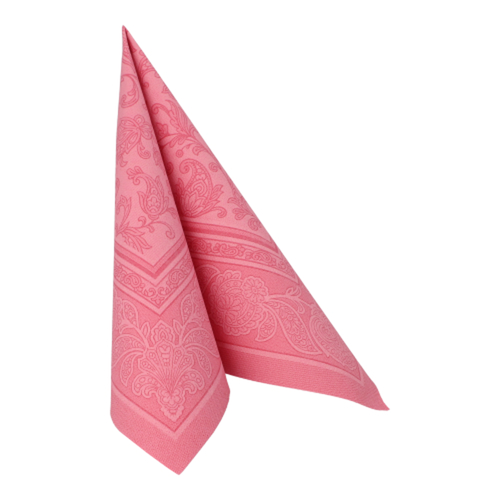 Papstar Servietten "ROYAL Collection" 1/4-Falz 40 cm x 40 cm rosa "Ornaments"