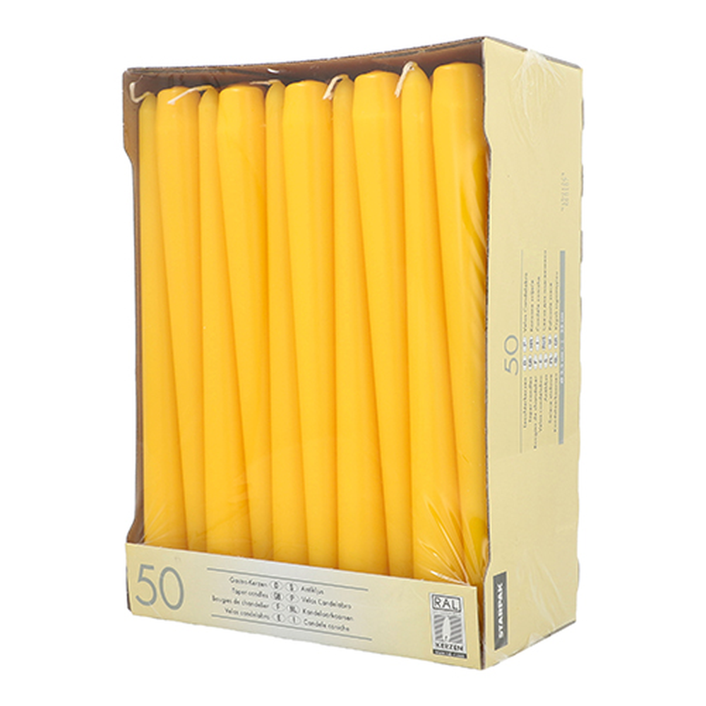 Papstar Leuchterkerzen Ø 2,2 cm · 25 cm gelb