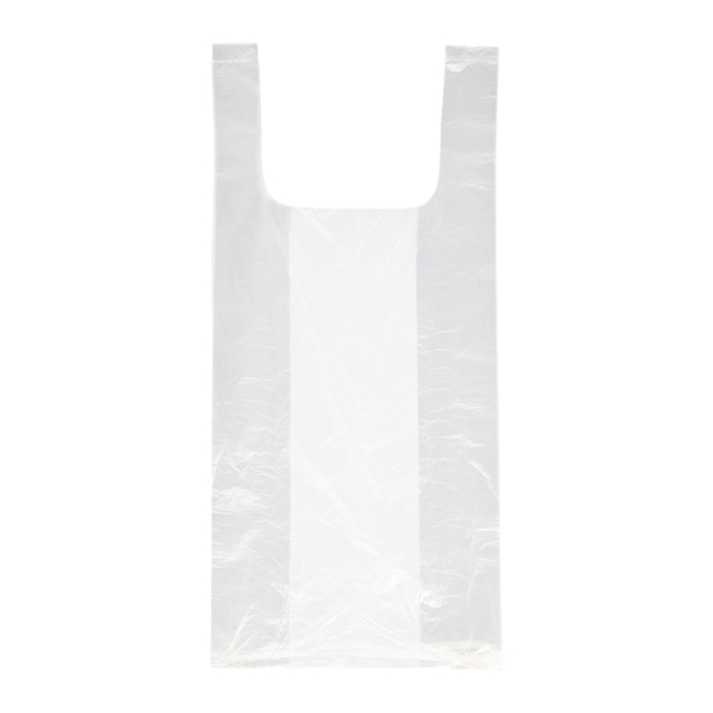 PAPSTAR Hemdchen-Tragetaschen, HDPE 48 cm x 22 cm x 12 cm transparent Knoten