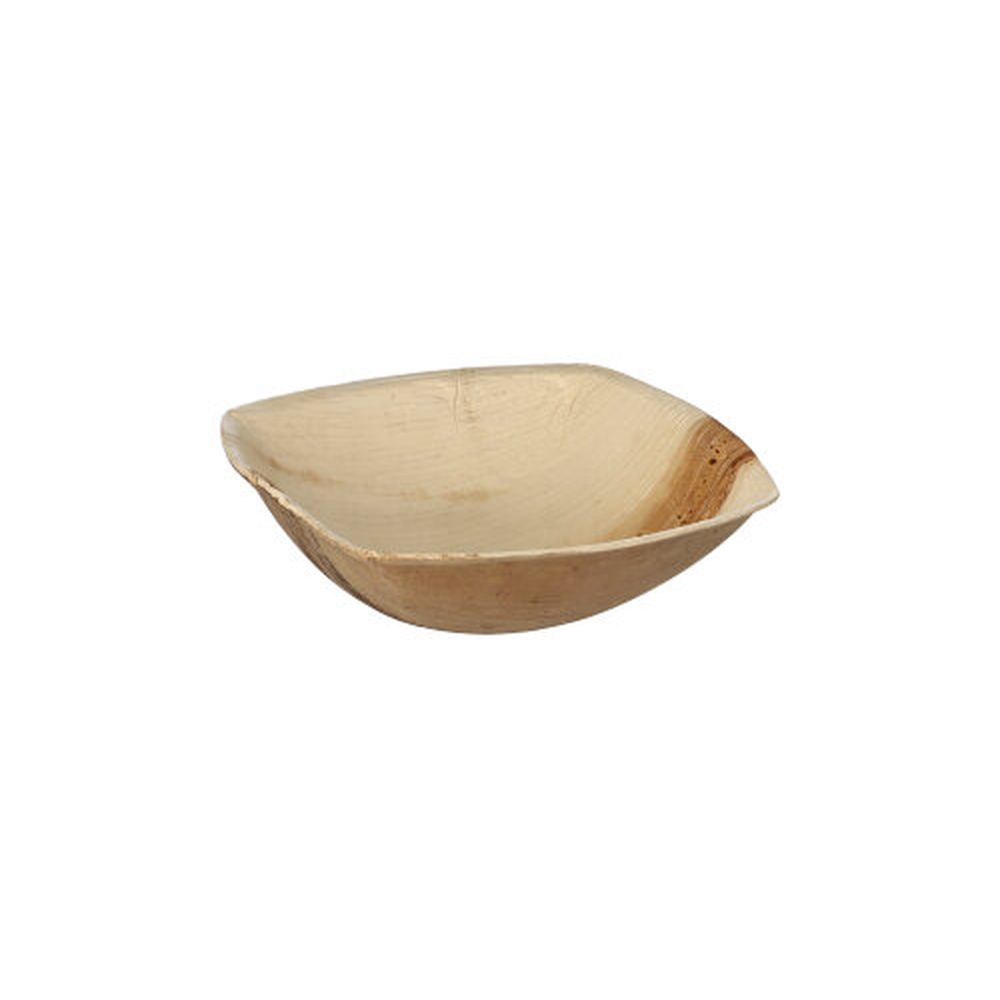 Papstar Schalen Palmblatt "pure" 200 ml 4 cm x 14 cm x 14 cm natur "QUADRATO"