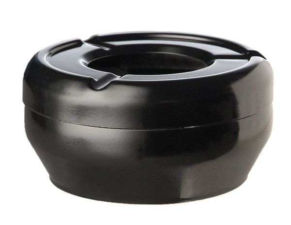 APS Wind-Aschenbecher -CASUAL- Ø 10 cm, H: 4 cm , Melamin, schwarz