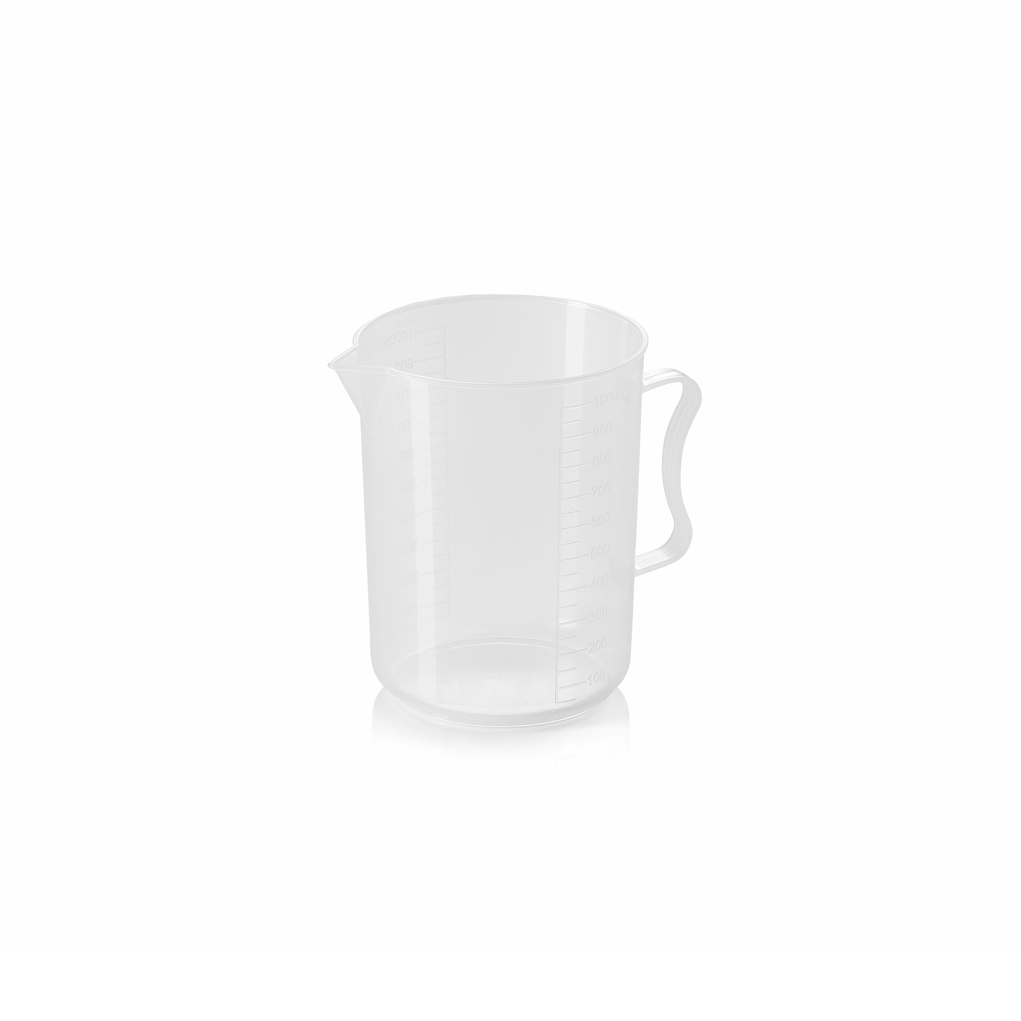 WAS Messbecher, Ø 11 cm, 1 ltr., mit 50 ml Skalierung, Polypropylen