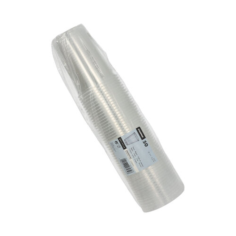 Papstar Trinkbecher, PP 0,4 l Ø 9,5 cm · 12,2 cm transparent mit Schaumrand