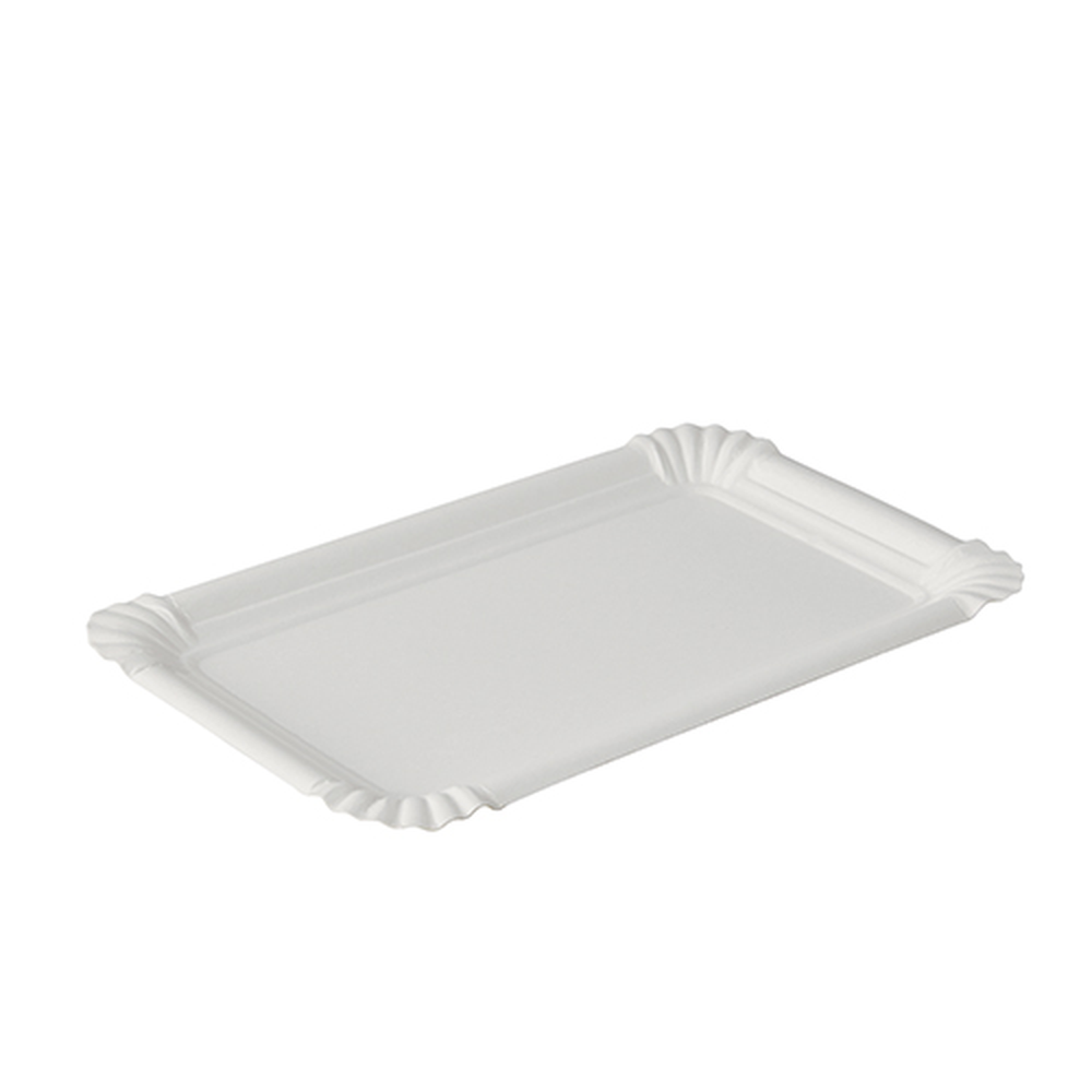 Papstar Teller, Pappe "pure" eckig 11 cm x 17,5 cm weiss