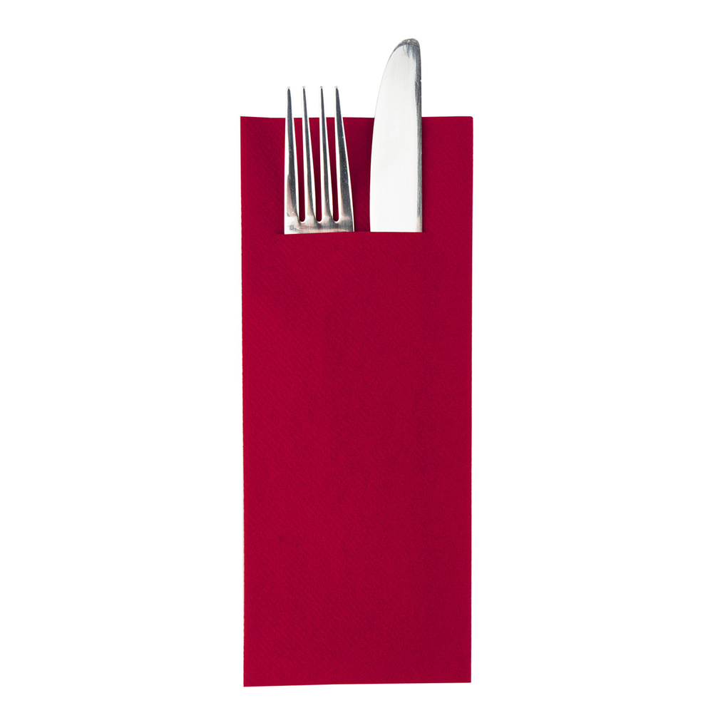Mank Pocket-Napkins Basic rot 40 x 33 cm 1/8 Falz