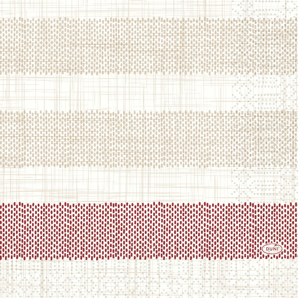 Duni Motiv-Zelltuchservietten 33 x 33 cm 3-lagig 1/4-Falz Rigato bordeaux