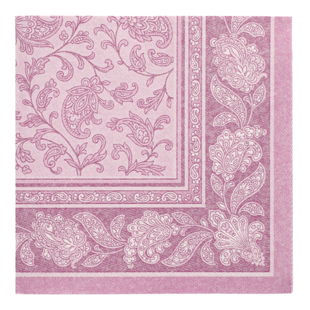 Papstar Servietten "ROYAL Collection" 1/4-Falz 40 cm x 40 cm lila "Ornaments"
