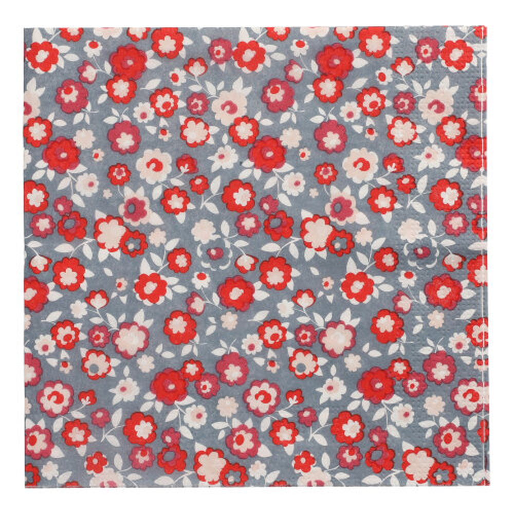 Papstar Servietten, 3-lagig 1/4-Falz 33 cm x 33 cm "Liberty Rouge"