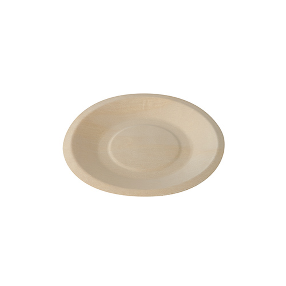 Papstar Fingerfood - Teller, Holz "pure" rund Ø 14 cm · 2 cm