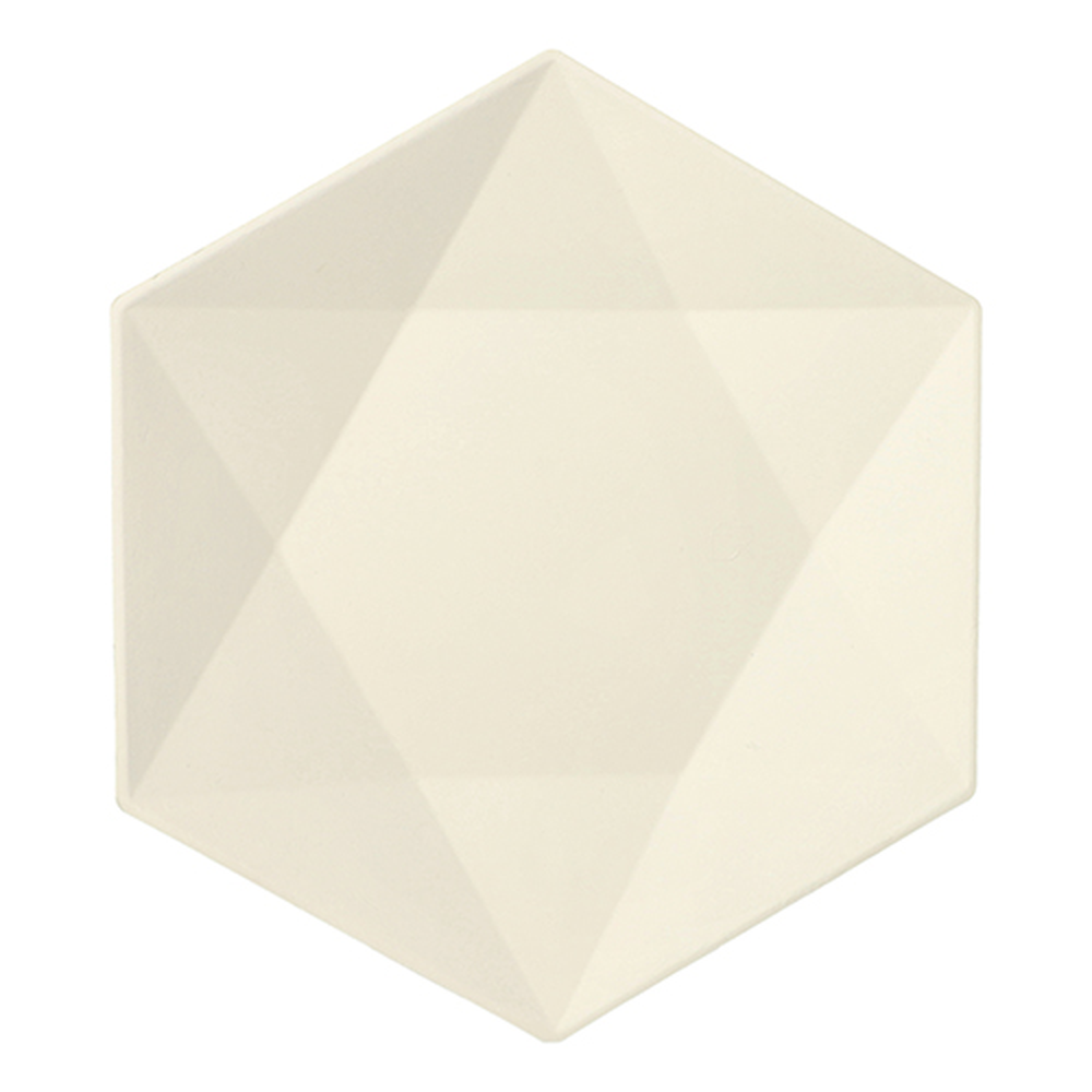 Papstar Teller Zuckerrohr "pure" 6-eckig 2,5 cm x 26 cm x 23 cm weiss "Diamond"