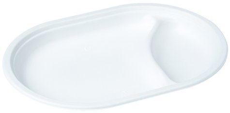 Pacovis Teller Zuckerrohr weiss, 310x210x26mm,oval, 2-teilig