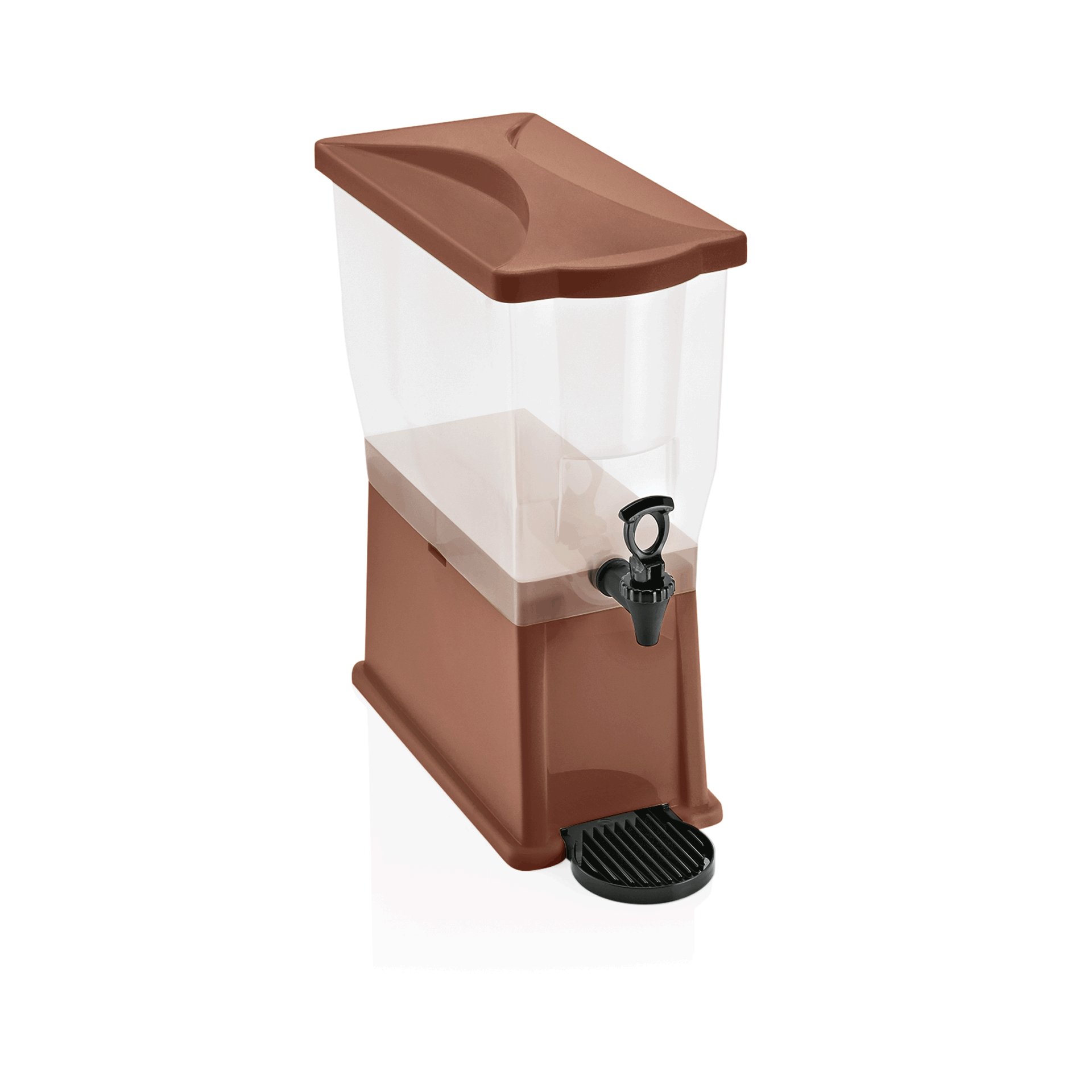 WAS Getränkedispenser, 14 ltr., 41,5 x 20,5 x 52,5 cm, braun, Polypropylen