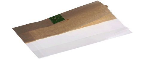 Pacovis Sandwichbeutel 1/2 Papier,, 1/2 PLA, 120+2x30x330