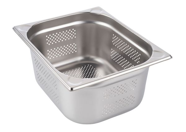 APS GN 1/2 Behälter, perforiert 32,5 x 26,5 cm, Tiefe: 150 mm , Edelstahl, 9,5 L