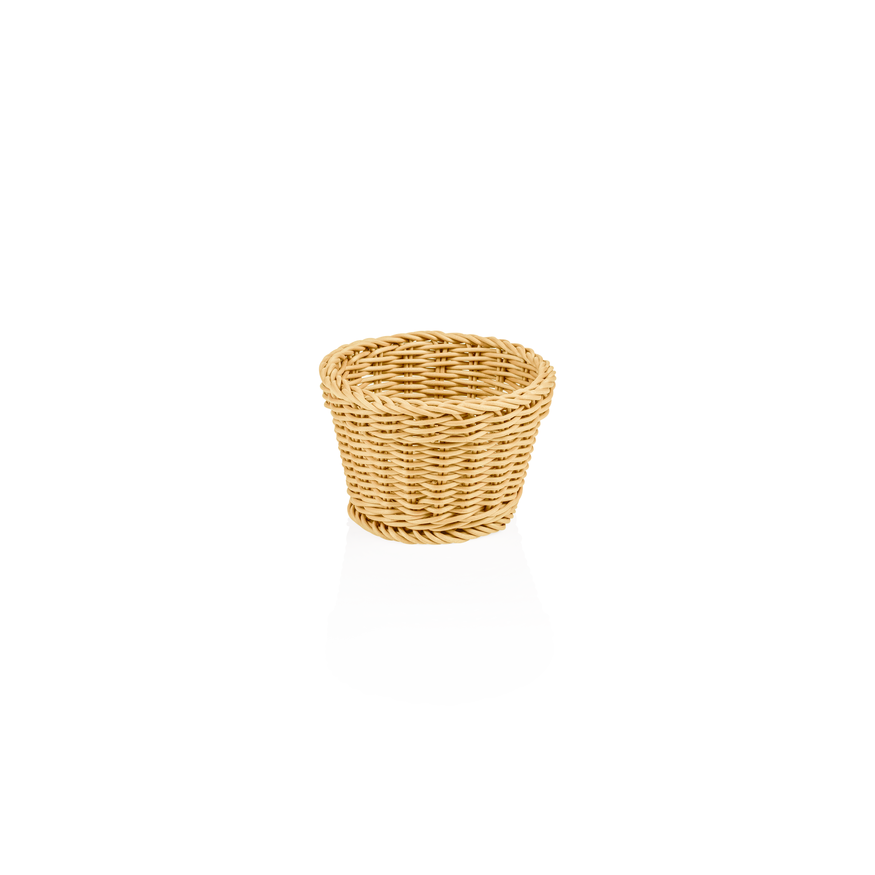 WAS Korb WEAVER PRO Tischkörbe, Ø 13 cm, Höhe 10 cm, oval, hellbeige, Polypropyl