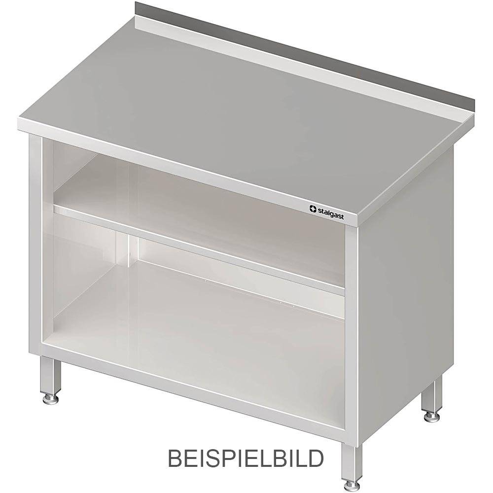 Stalgast Arbeitsschrank offen, mit Grund- und Zwischenboden, 600x700x850 mm, ohn
