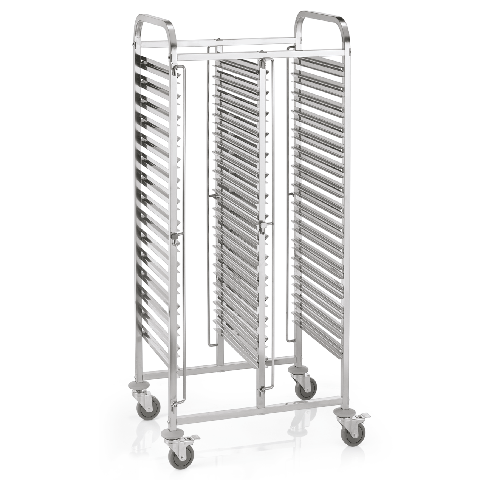 WAS Regalwagen CANTINA GN 1/1 für 30 Behälter/60 Tabletts, 55 x 74 x 171 cm, Chr