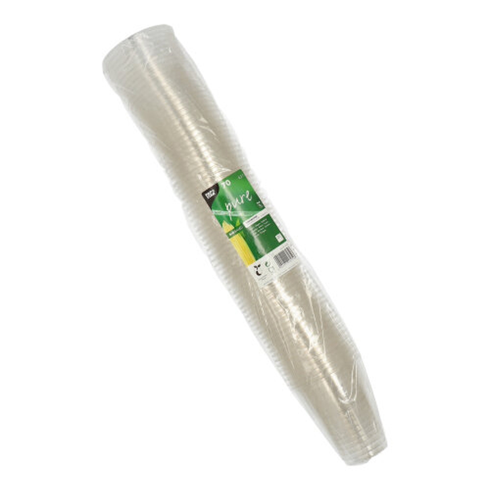 PAPSTAR Kaltgetränkebecher, PLA pure 0,3 l Ø 9,5 cm · 11 cm glasklar mit Sc