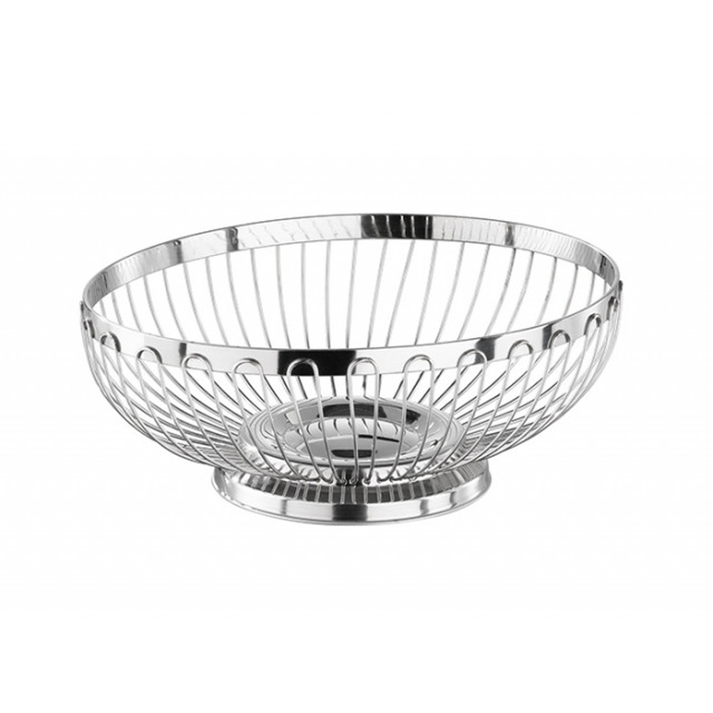 APS Brot- und Obstkorb, oval 24 x 19 cm, H: 8,5 cm , 18/8 Edelstahl
