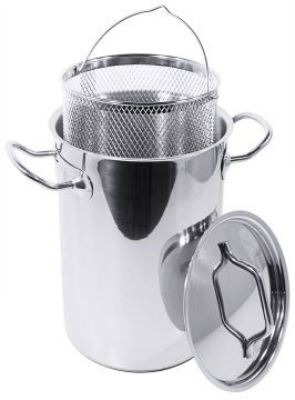 Contacto Spargeltopf 16 cm, 23,5cm hoch mit Deckel und Einsatz