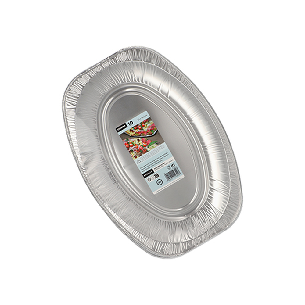Papstar Servierplatten, Alu oval 35 cm x 24,5 cm