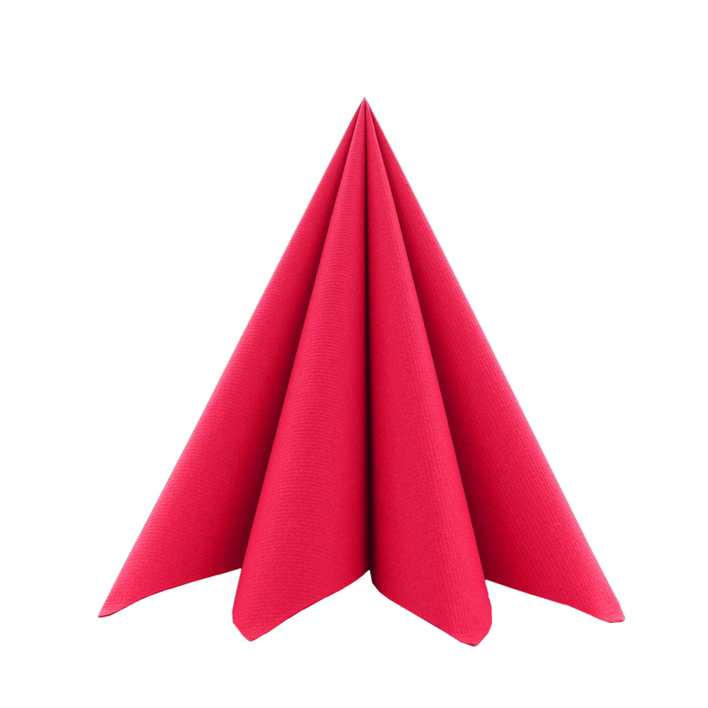 Mank Serviette Basic rot 48 x 48 cm 1/4 Falz
