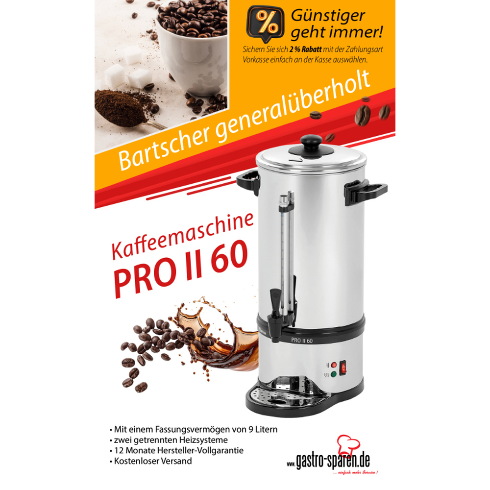 Bartscher Kaffeemaschine PRO II 60 generalüberholt