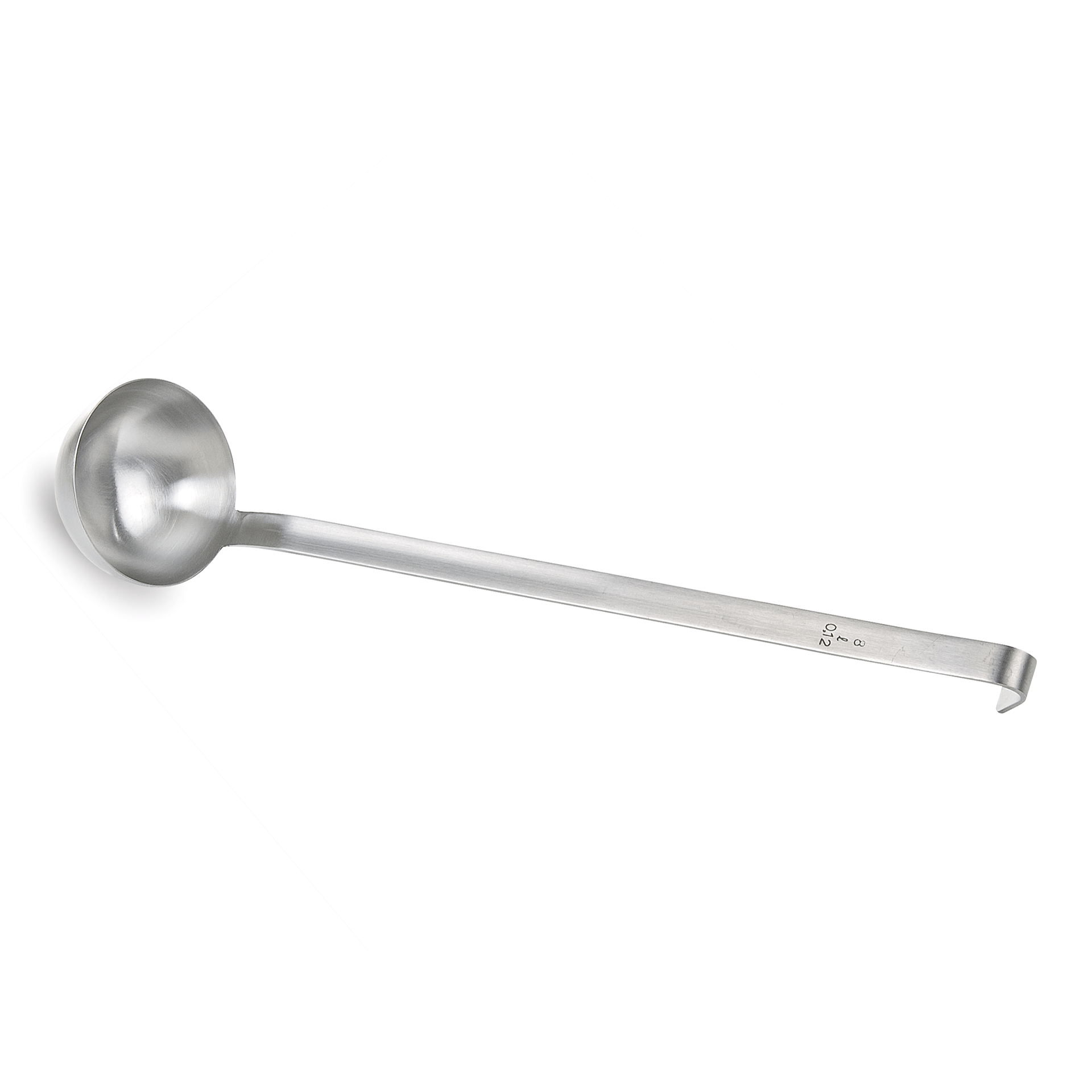 WAS Schöpfkelle, fugenloser Hakenstiel, Ø 12 cm, 43 cm, Chromnickelstahl