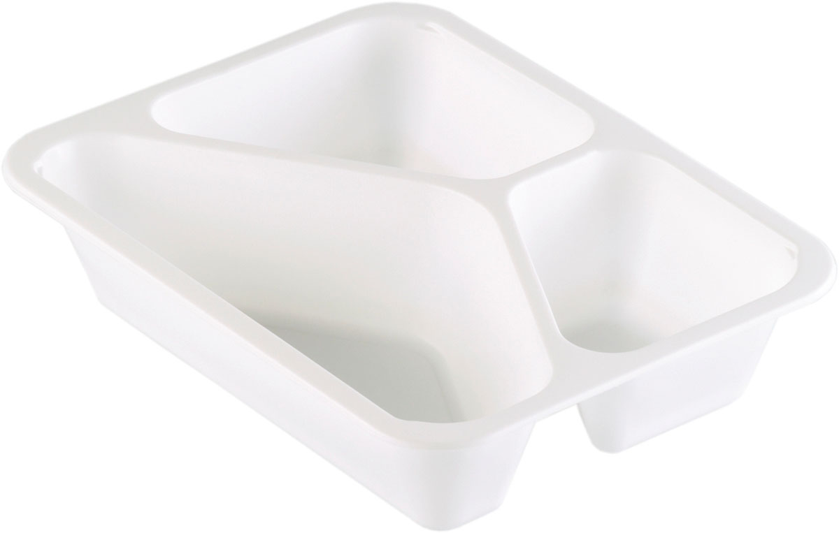 Duni PP-Schale Caterline 3-geteilt 227 x 178 x 50 mm