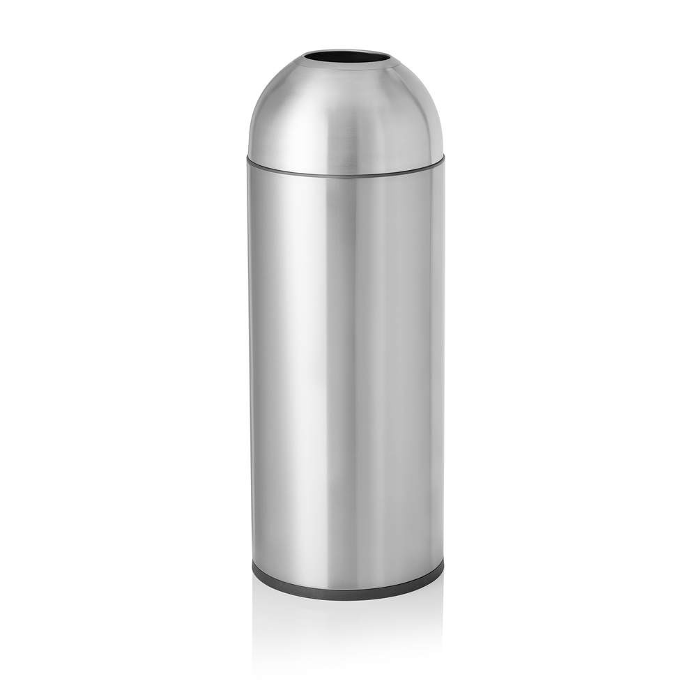WAS Abfalleimer, Ø 30 cm, Höhe 81 cm, Silber, Chromnickelstahl/Kunststoff