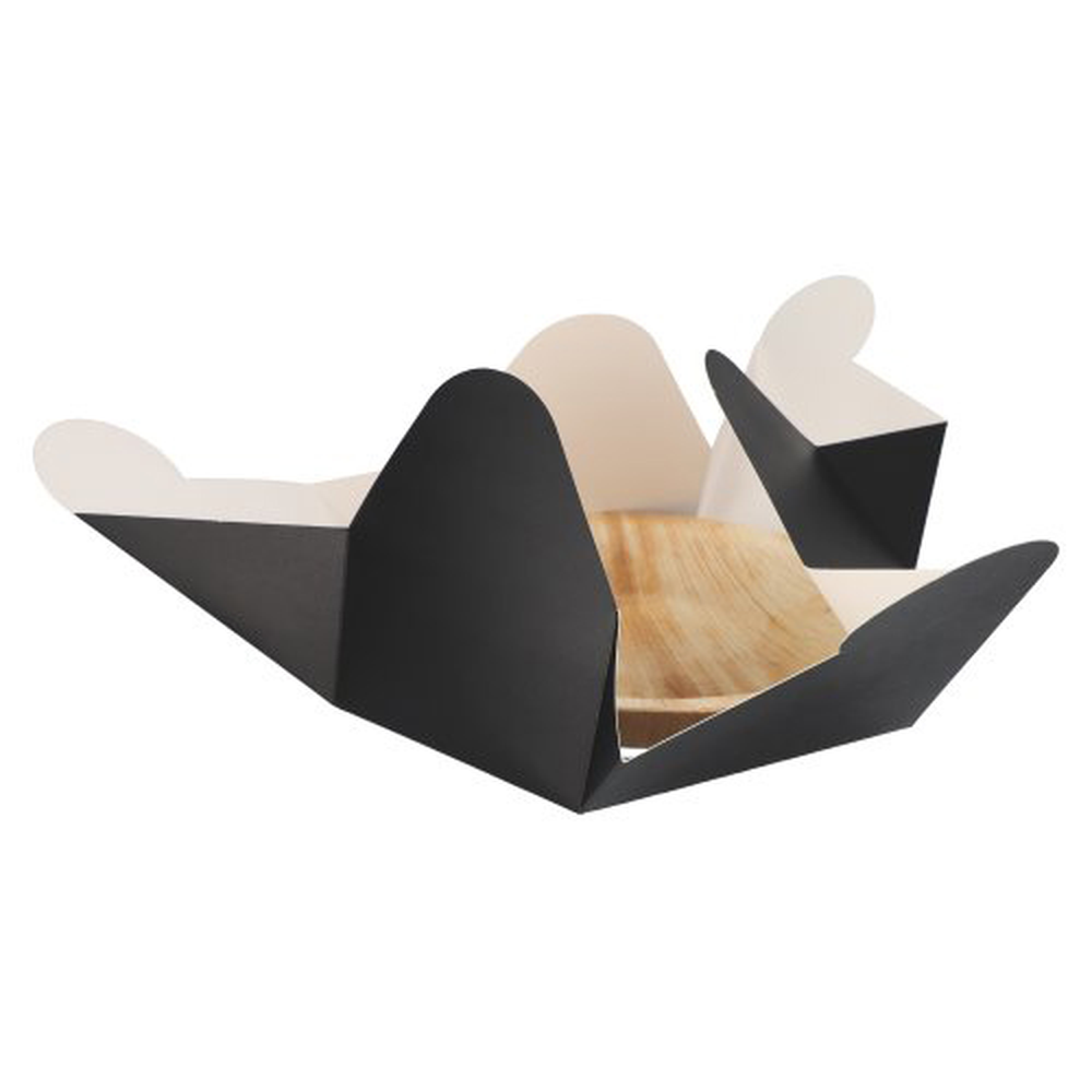 Papstar Schalen Palmblatt rund 500 ml Ø 21 cm · 3 cm mit separatem Flower-Lid