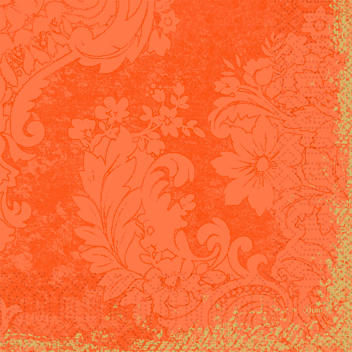 Duni Zelltuchservietten 33 x 33 cm 3-lagig 1/4 Falz Royal Sun Orange