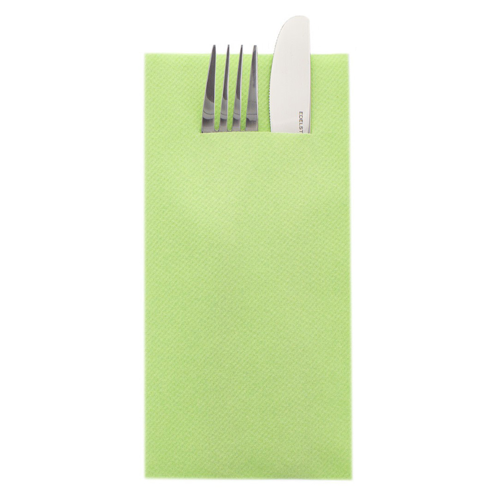 Mank Pocket-Napkins Basic apfelgrün 40 x 40 cm 1/8 Falz