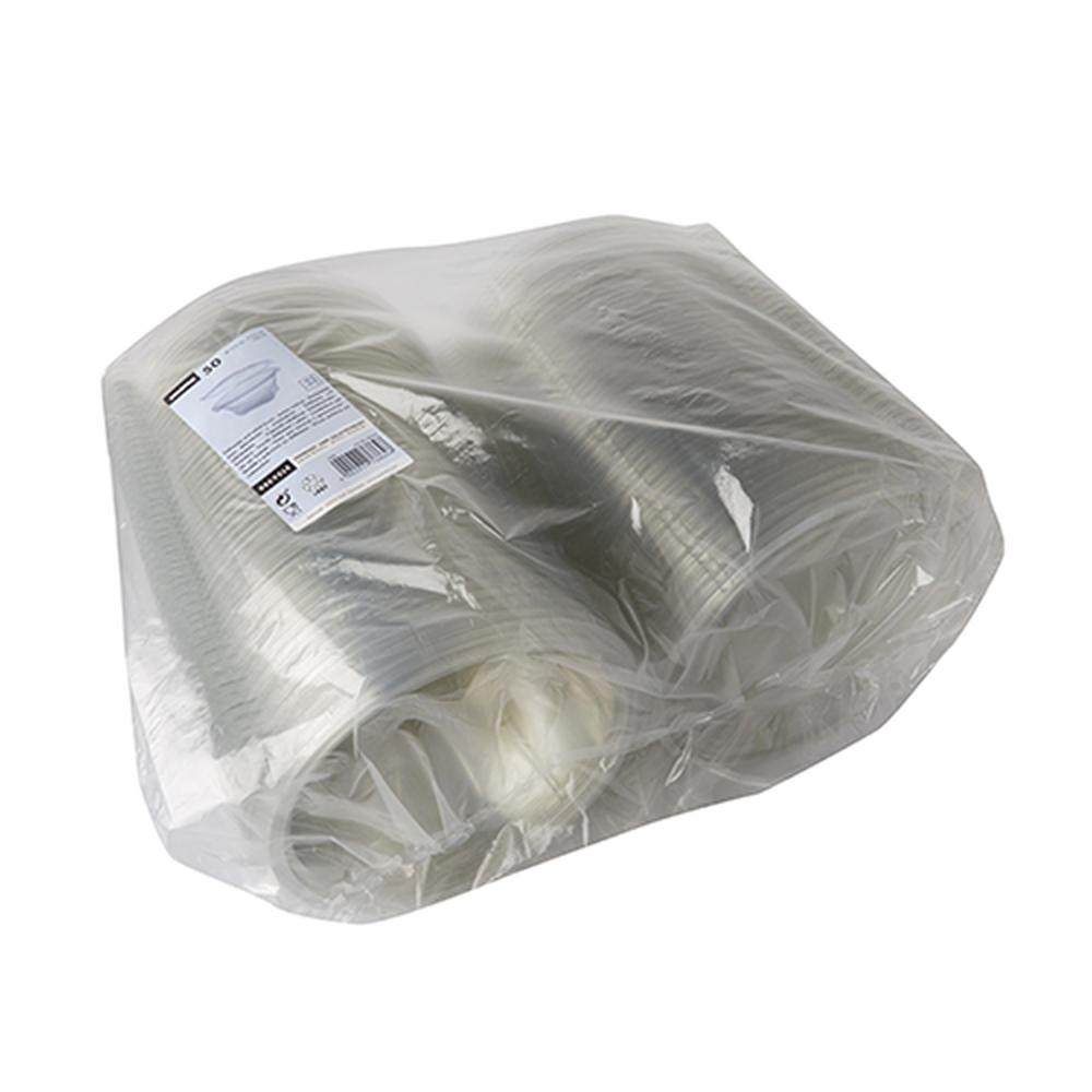 PAPSTAR Feinkost- und Salatschalen mit Klappdeckel, R-PET rund 750 ml Ø 17,4