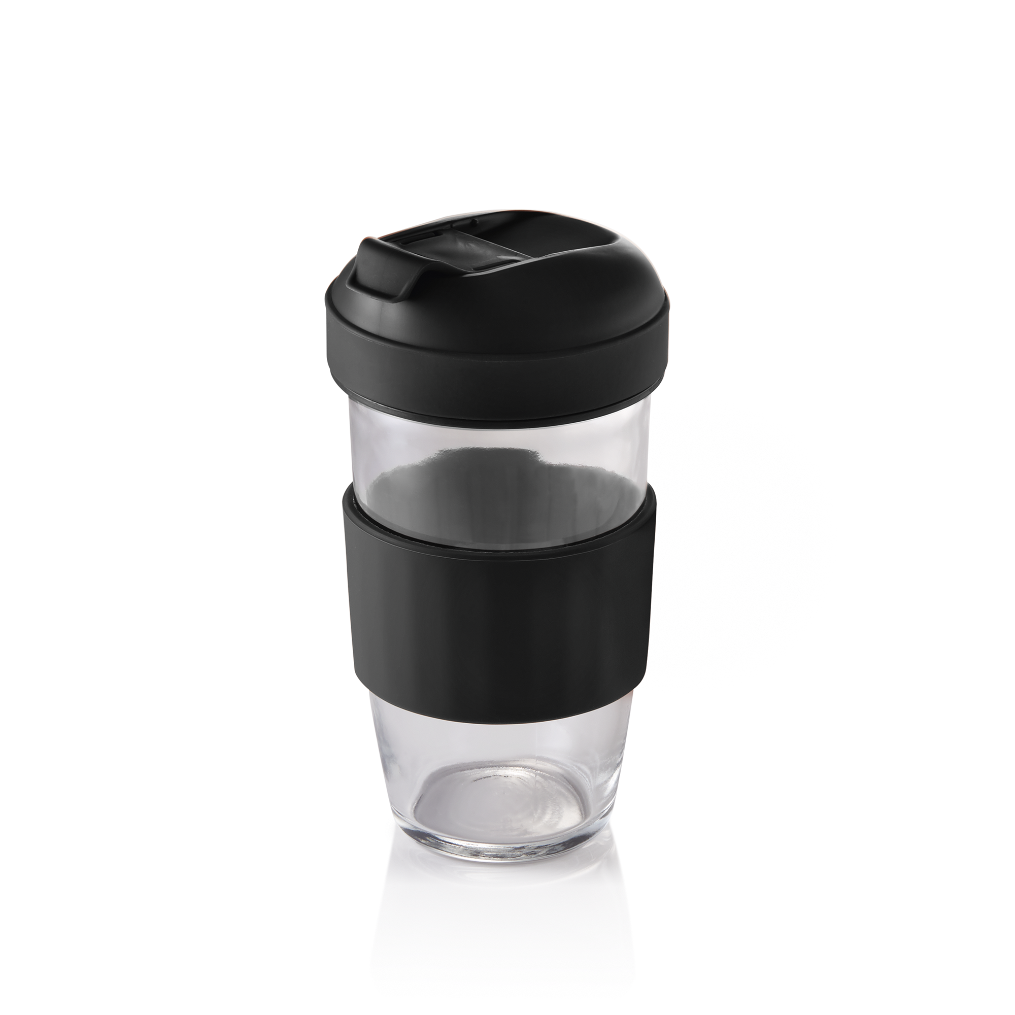 WAS 2in1 Café&Müsli Becher, Borosilikatglas Polypropylen, Silikon